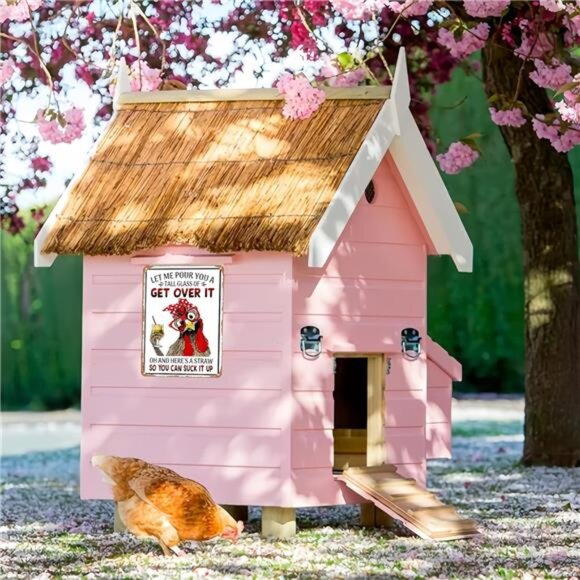 Funny Chicken Gifts Chicken Let Me Pour You A Tall Glass of Get Over It Tin - Picture 2 of 8